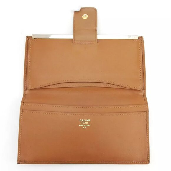 CELINE wallet macadam beige PVC ?~ leather Authentic USED - Picture 5 of 9